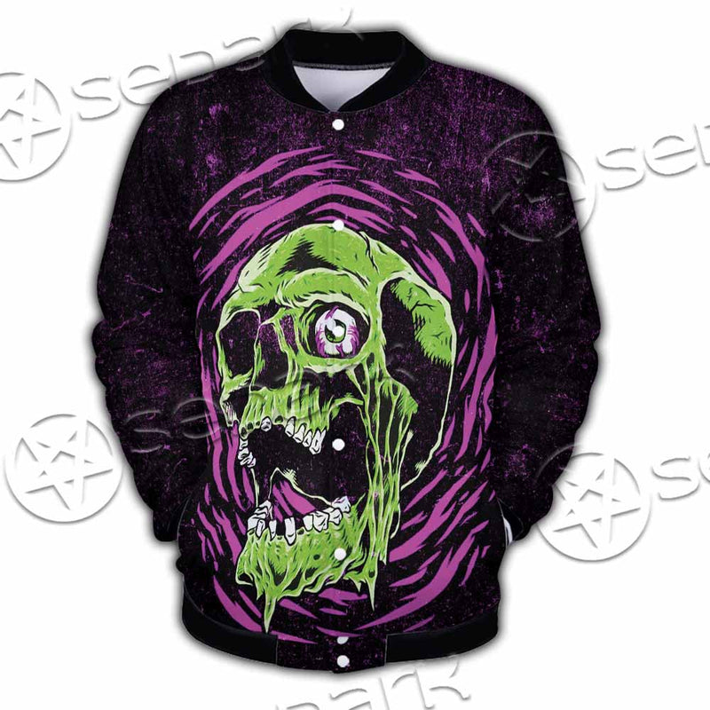 Psychedelic Horror Skull SED-1047 Button Jacket
