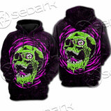 Psychedelic Horror Skull SED-1047 Hoodie & Zip Hoodie Raglan