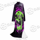 Psychedelic Horror Skull SED-1047 Sleeved Blanket