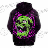 Psychedelic Horror Skull SED-1047 Hoodie & Zip Hoodie Raglan