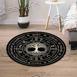 Wicca Annual Cycle Of Seasonal Festivals SED-1048 Round Carpet