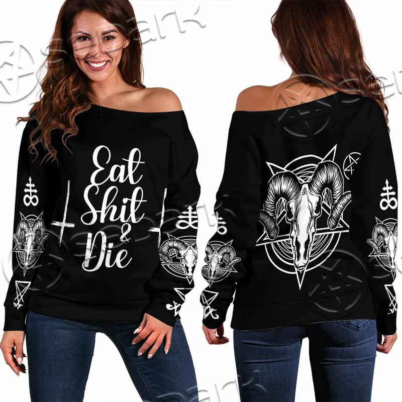 Eat Shit And Die SED-1050 Off Shoulder Sweaters