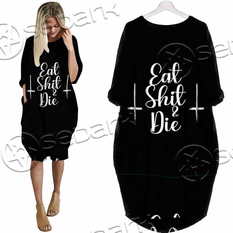 Eat Shit And Die SED-1050 Batwing Pocket Dress