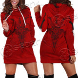 Pentagram With Demon Baphomet Satanic Goat Head SED-1051 Hoodie Dress