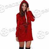 Pentagram With Demon Baphomet Satanic Goat Head SED-1051 Hoodie Dress