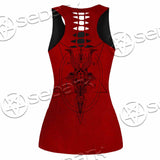 Pentagram With Demon Baphomet Satanic Goat Head SED-1051 Women Tank Top