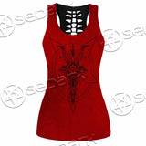 Pentagram With Demon Baphomet Satanic Goat Head SED-1051 Women Tank Top