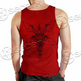 Pentagram With Demon Baphomet Satanic Goat Head SED-1051 Men Tank-tops