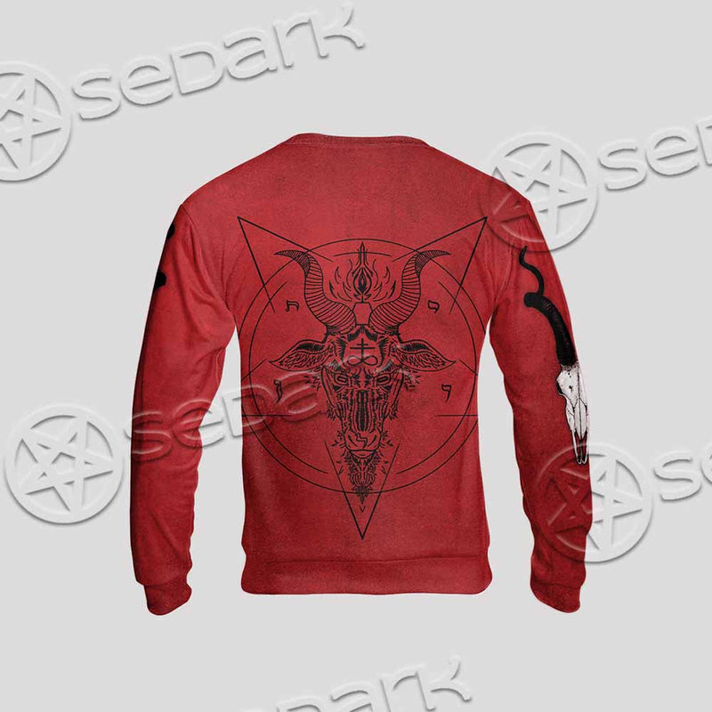 Pentagram With Demon Baphomet Satanic Goat Head SED-1051 Unisex Sweatshirt