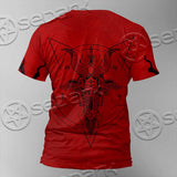 Pentagram With Demon Baphomet Satanic Goat Head SED-1051 Unisex T-shirt