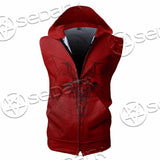 Pentagram With Demon Baphomet Satanic Goat Head SED-1051 Zip Sleeveless Hoodie