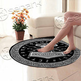 Viking Thor Hammer Runes SED-1052 Round Carpet