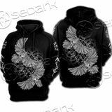 Viking Odin Raven SED-1057 Hoodie & Zip Hoodie Raglan