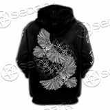 Viking Odin Raven SED-1057 Hoodie & Zip Hoodie Raglan