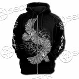 Viking Odin Raven SED-1057 Hoodie & Zip Hoodie Raglan