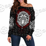 Pentagram Goat Head SED-1058 Off Shoulder Sweaters