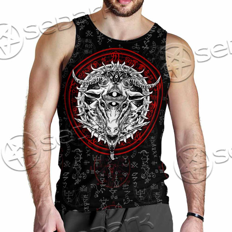 Pentagram Goat Head SED-1058 Men Tank-tops