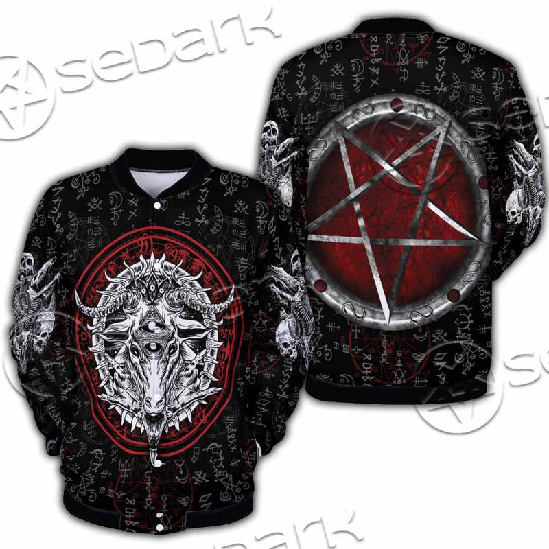 Pentagram Goat Head SED-1058 Button Jacket