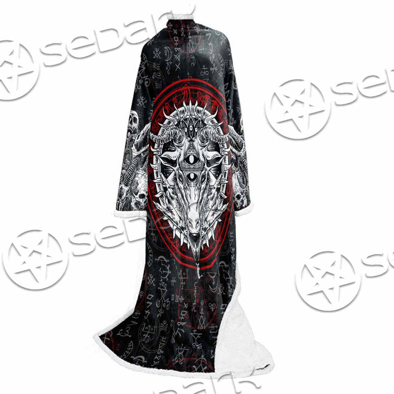 Pentagram Goat Head SED-1058 Sleeved Blanket