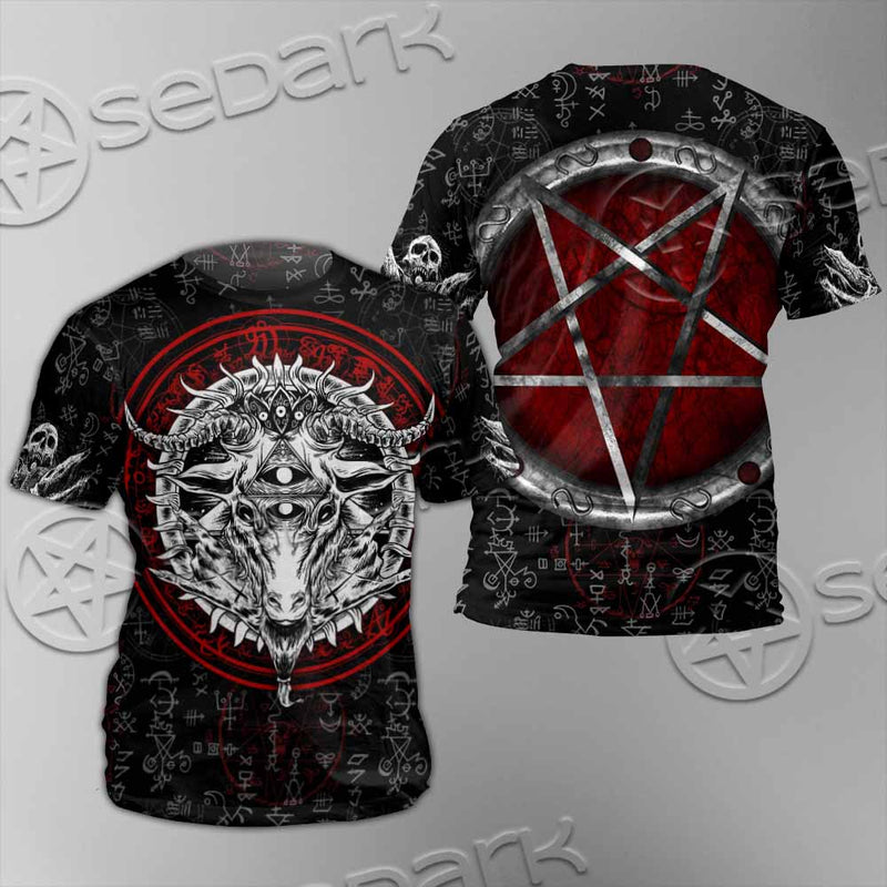 Pentagram Goat Head SED-1058 Unisex T-shirt