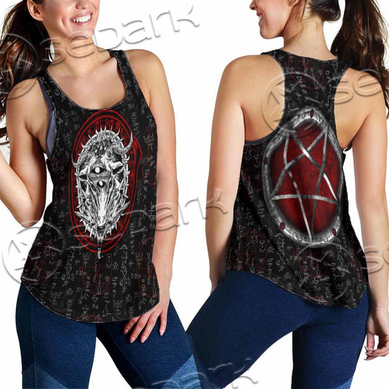 Pentagram Goat Head SED-1058 Women Tank Top