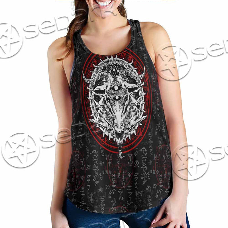 Pentagram Goat Head SED-1058 Women Tank Top