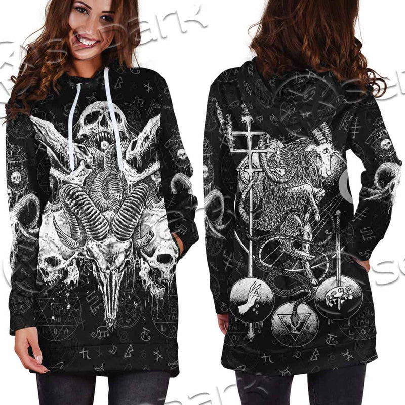 Satanic Black Metal SED-1059 Hoodie Dress