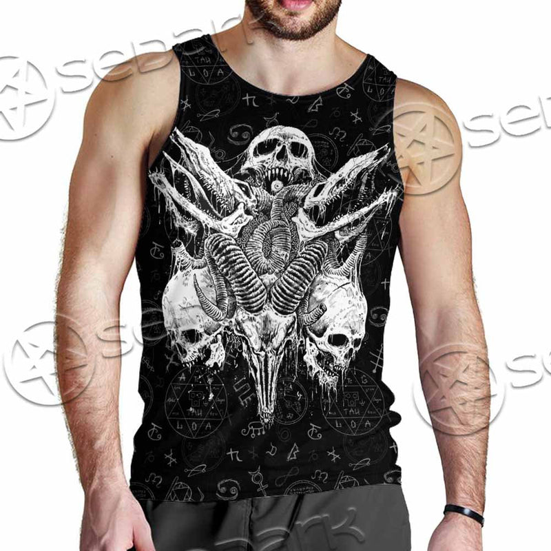 Satanic Black Metal SED-1059 Men Tank-tops