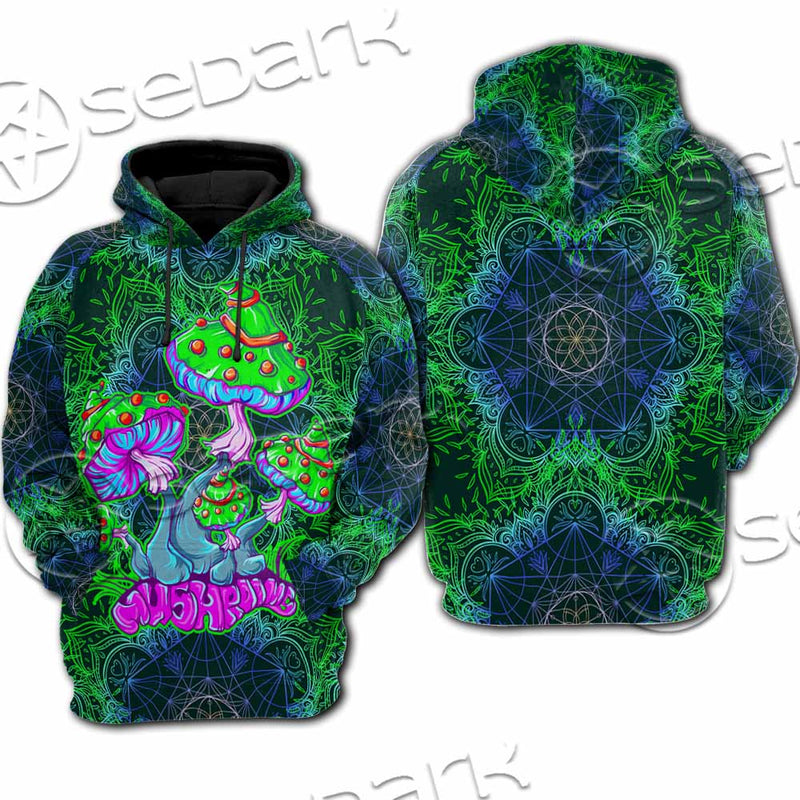 Trippy Mushroom SED-1062 Hoodie & Zip Hoodie Raglan