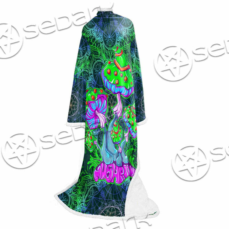Trippy Mushroom SED-1062 Sleeved Blanket