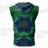 Trippy Mushroom SED-1062 Zip Sleeveless Hoodie