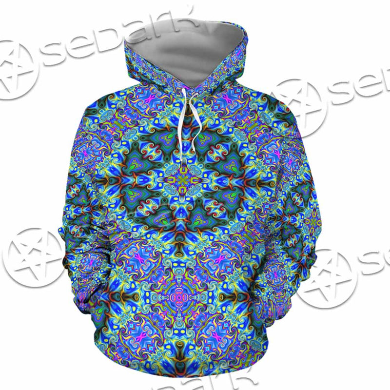Psychedelic Seamless Pattern SED-1063 Hoodie & Zip Hoodie