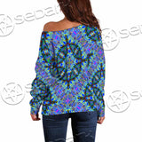 Psychedelic Seamless Pattern SED-1063 Off Shoulder Sweaters