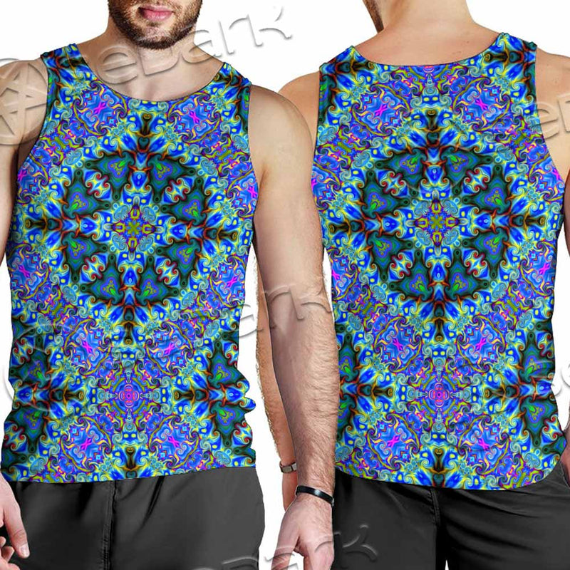 Psychedelic Seamless Pattern SED-1063 Men Tank-tops