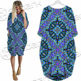 Psychedelic Seamless Pattern SED-1063 Batwing Pocket Dress