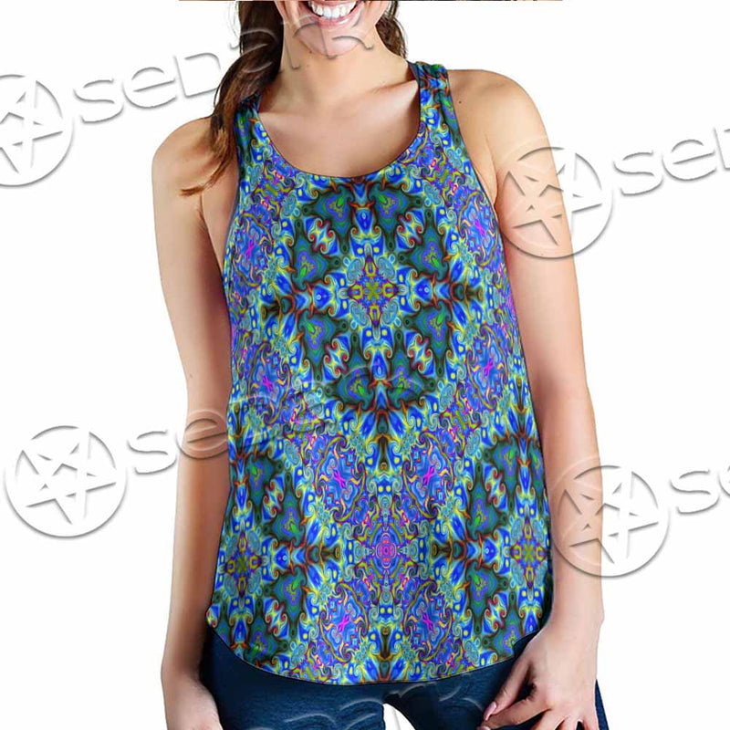 Psychedelic Seamless Pattern SED-1063 Women Tank Top