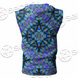 Psychedelic Seamless Pattern SED-1063 Zip Sleeveless Hoodie