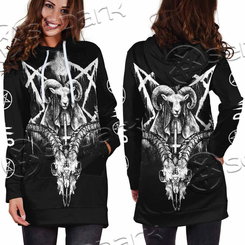 Baphomet Goat Head SED-1067 Hoodie Dress
