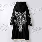 Baphomet Goat Head SED-1067 Oversized Sherpa Blanket Hoodie