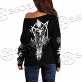 Baphomet Goat Head SED-1067 Off Shoulder Sweaters