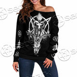 Baphomet Goat Head SED-1067 Off Shoulder Sweaters