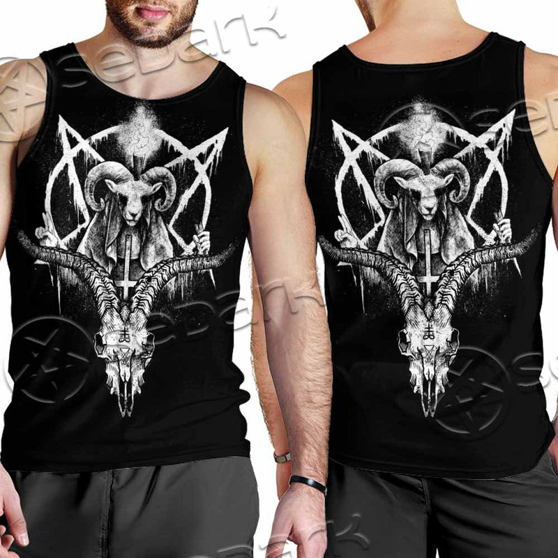 Baphomet Goat Head SED-1067 Men Tank-tops