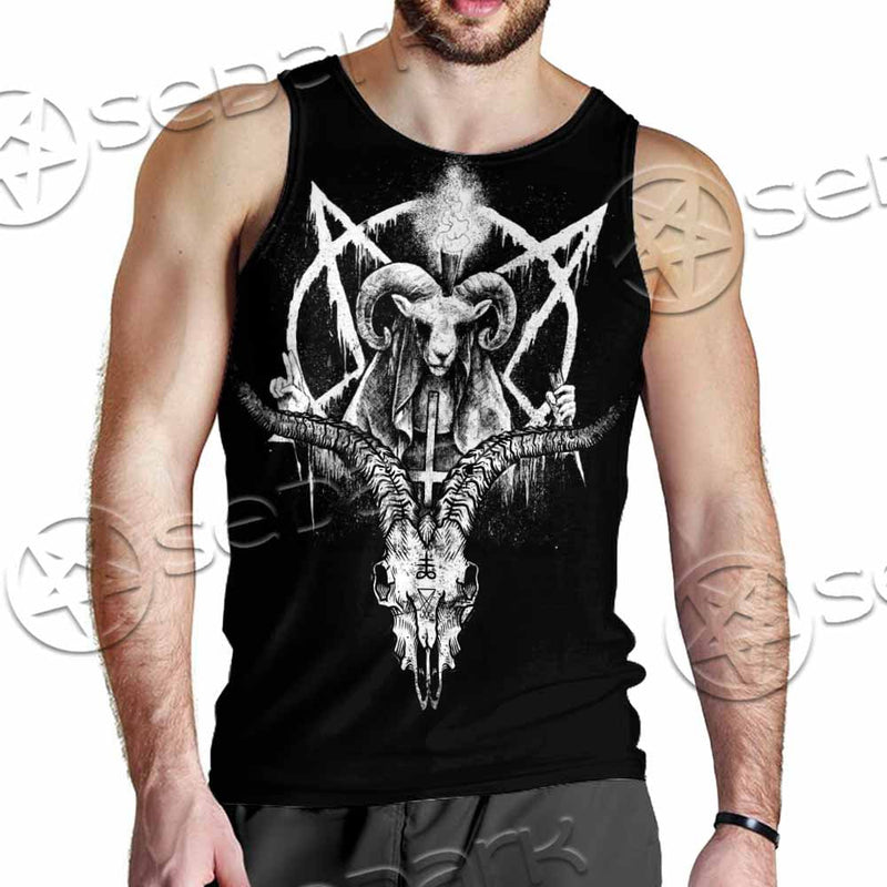 Baphomet Goat Head SED-1067 Men Tank-tops