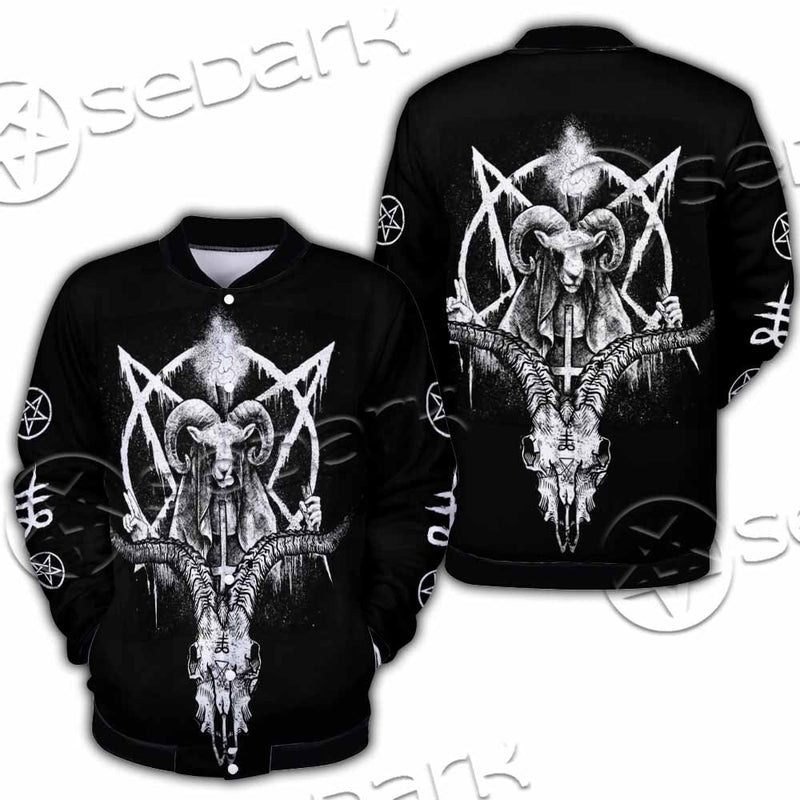 Baphomet Goat Head SED-1067 Button Jacket