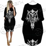 Baphomet Goat Head SED-1067 Batwing Pocket Dress
