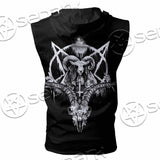 Baphomet Goat Head SED-1067 Zip Sleeveless Hoodie