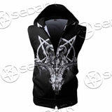 Baphomet Goat Head SED-1067 Zip Sleeveless Hoodie