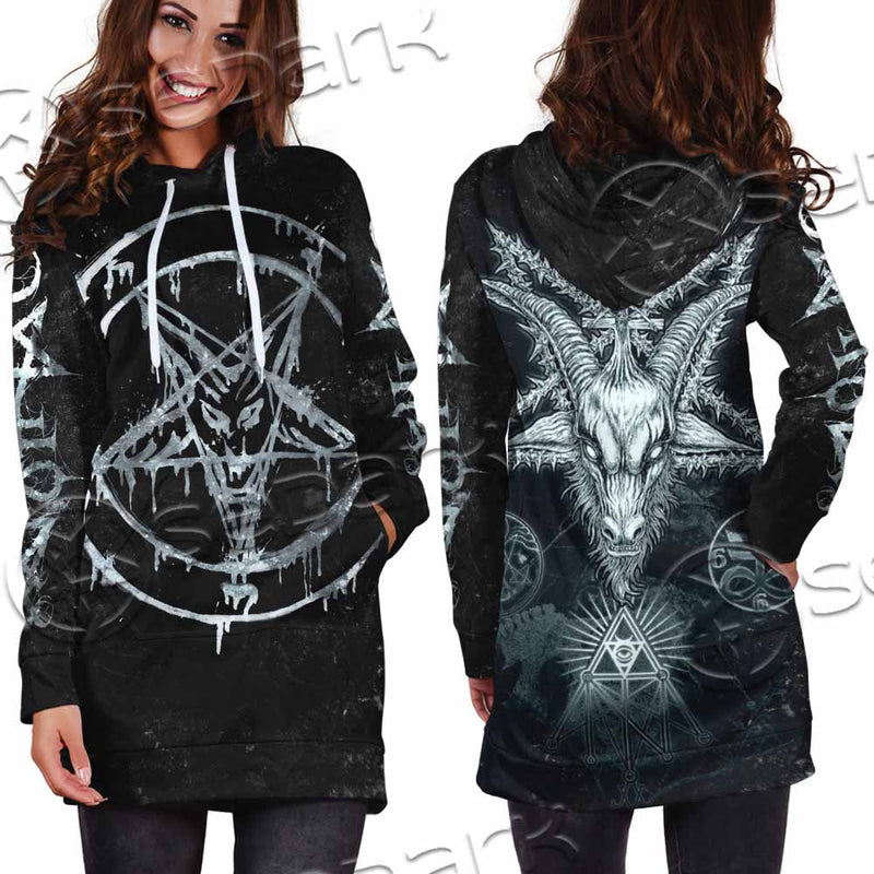 Baphomet Pentagram SED-1070 Hoodie Dress