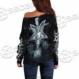 Baphomet Pentagram SED-1070 Off Shoulder Sweaters