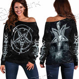 Baphomet Pentagram SED-1070 Off Shoulder Sweaters